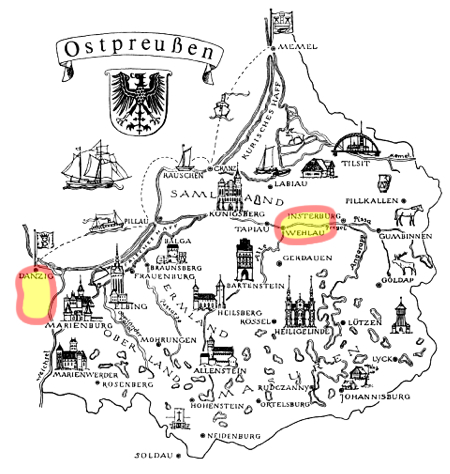 Karte Ostpreussen